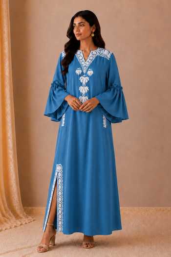 Wazir C Sehar Kashmirir Embroidered Cotton Dress