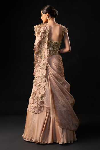 Smriti By Anju Agarwal Blush Sculpt Lehenga & Blouse Set 