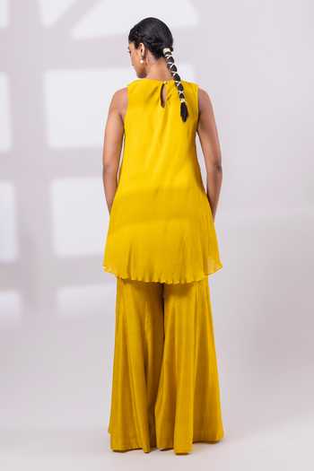 Smriti By Anju Agarwal Marigold Drift Top & Pant Set