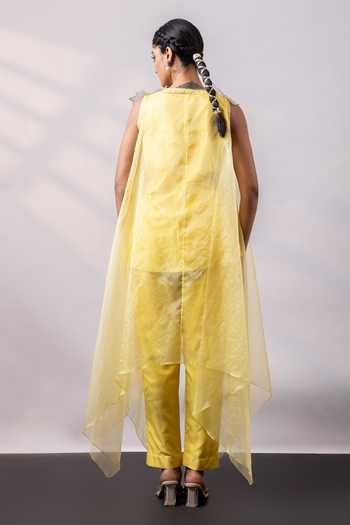 Smriti By Anju Agarwal Solar Blossom Overlay & Pant Set