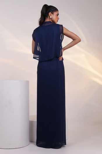 Smriti By Anju Agarwal Petal String Embellished Jacket With Gown