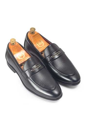 Buy Domani Black Bellagio Slip-on Penny Shoes Online at Aza Fashions Buy_Domani_Black Bellagio Slip-on Penny Shoes _Online_at_Aza_Fashions