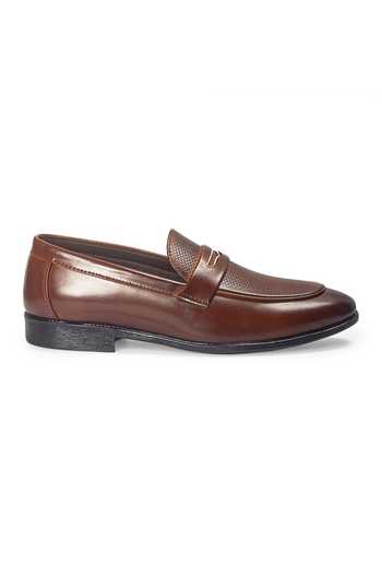 Buy Domani Brown Bellagio Textured Slip-on Penny Shoes Online at Aza Fashions Buy_Domani_Brown Bellagio Textured Slip-on Penny Shoes _Online_at_Aza_Fashions
