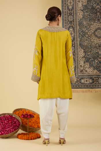 BAIDEHI Floral Embroidered Kurta & Dhoti Pant Set 