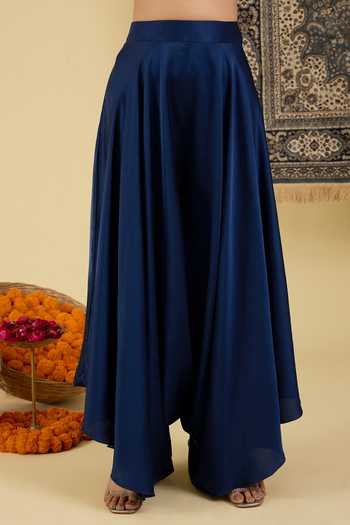 BAIDEHI Teal Satin Round , Scoop Placed Embroidered Cape Skirt Set Online at Aza Fashions BAIDEHI_Teal Satin Round , Scoop Placed Embroidered Cape Skirt Set _Online_at_Aza_Fashions