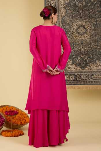 BAIDEHI Floral Embroidered Kurta & Sharara Set 