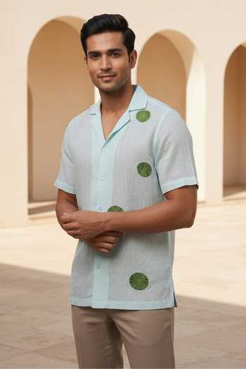Hilo Design Celeste Embroidered Linen Shirt 