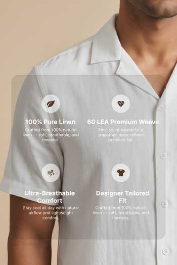 Buy Hilo Design White Linen Terra Shirt Online at Aza Fashions Buy_Hilo Design_White Linen Terra Shirt _Online_at_Aza_Fashions
