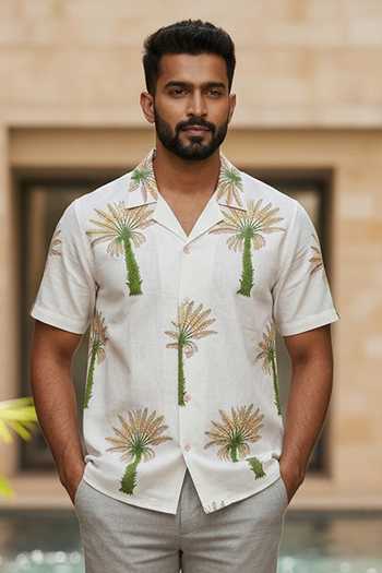 Hilo Design Leisure Ajrakh Print Cotton Shirt 