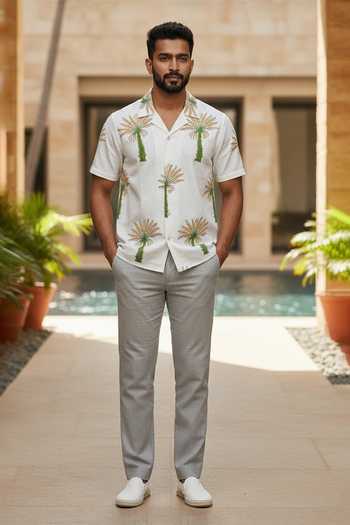 Hilo Design Leisure Ajrakh Print Cotton Shirt 