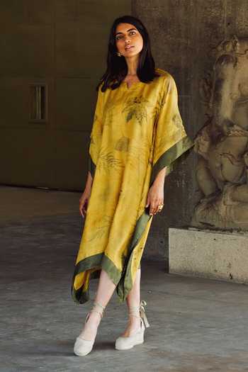 Jasmine Bains Eco Print Kaftan 