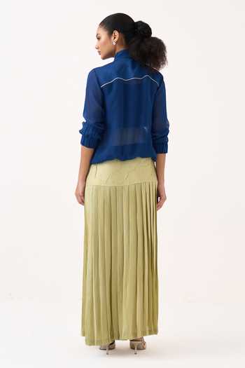Three Overlap Pleated Skirt 