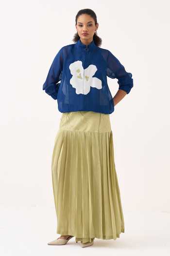 Three Overlap Pleated Skirt 