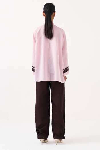 Three Wide Sleeve Gather Neck Top & Pant Set 