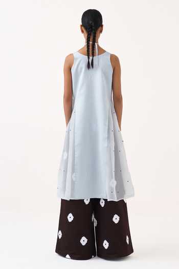 Three Side U Gather Tunic & Polka Pant Set 