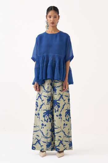 Three Yoke Gathered Top & Pant Set 