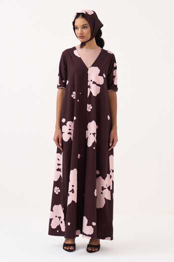 Shop Three Pink Floral Woven Cotton Jumpsuit Online at Aza Fashions Shop_Three_Pink Floral Woven Cotton Jumpsuit _Online_at_Aza_Fashions