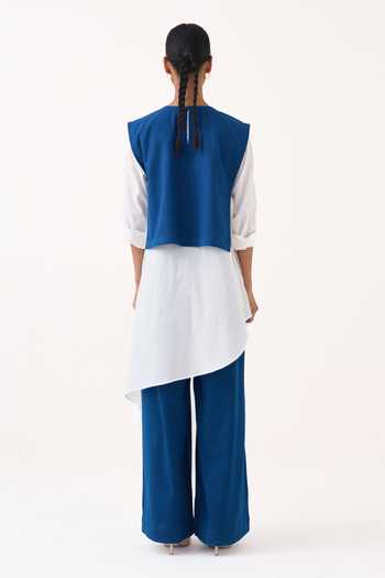Three Beaded Embroidered Overlay & Shirt Set 