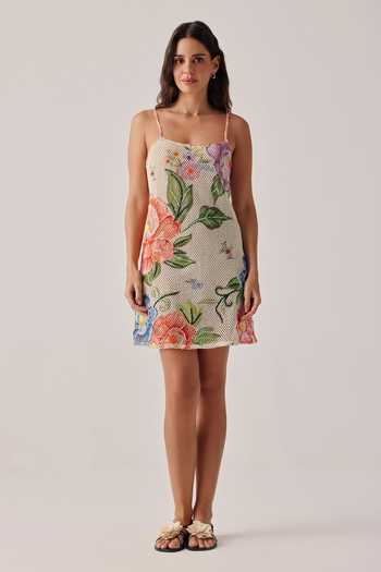NOIB Bardot Bloom Mini Coverup Dress 