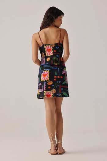 NOIB Bardot Seascape Mini Coverup Dress 