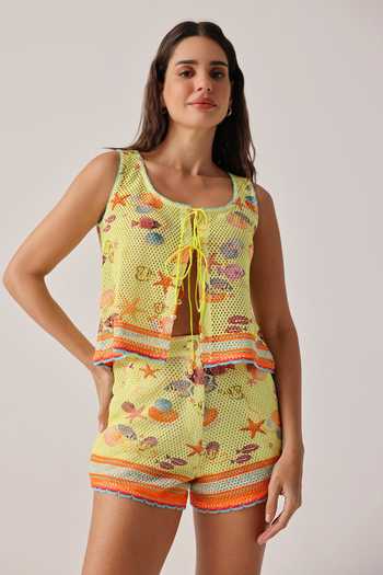 NOIB Ziva Seaborn Crochet Vest 