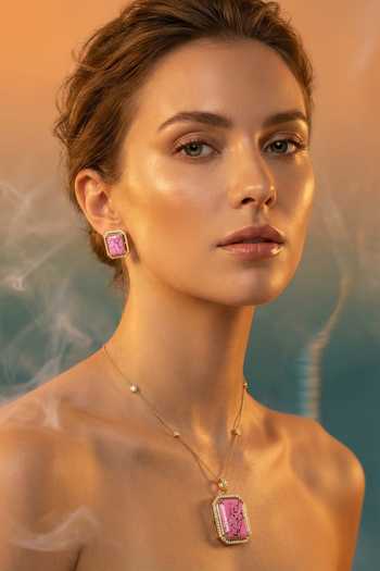 Tussya Stone Drop Necklace & Earring Set 