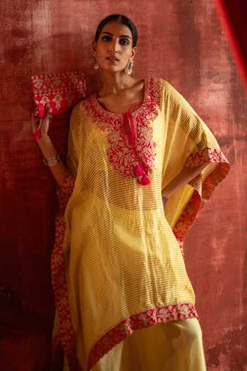 Buy Studio Rang by Swati Yellow , Tissue, Silk Bajre Da Sita Embroidered Kaftan Set Online at Aza Fashions Buy_Studio Rang by Swati_Yellow , Tissue, Silk Bajre Da Sita Embroidered Kaftan Set _Online_at_Aza_Fashions