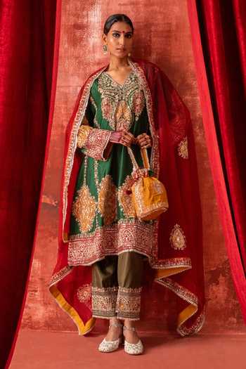 Studio Rang by Swati Resham Aari Embroidered Kurta Set 