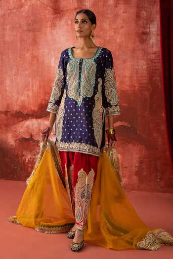 Studio Rang by Swati Patakha Guddi Embroidered Kurta Set 
