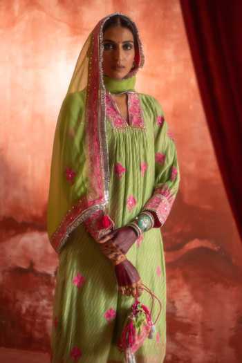 Studio Rang by Swati Heer Ranjha Leheriya Kurta Set 