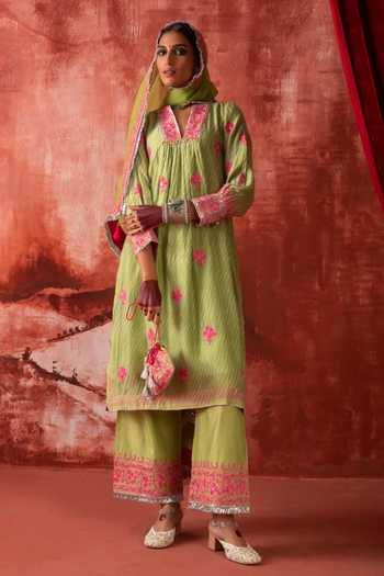 Studio Rang by Swati Heer Ranjha Leheriya Kurta Set 