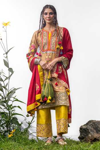 Studio Rang by Swati Chinar Raga Embroidered Kurta Set 