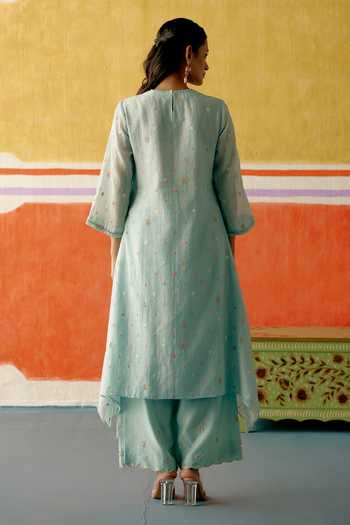 KAPAAS Embroidered Kurta Pant Set 