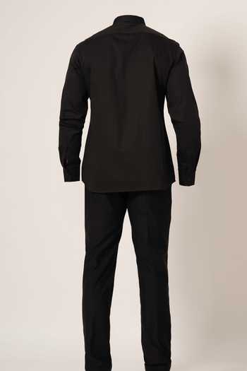 YOSEBA Cutdana Embroidered Black Shirt For Kids