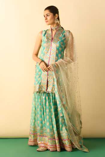 Gopi Vaid Aarvi Print Kurta Sharara Set 