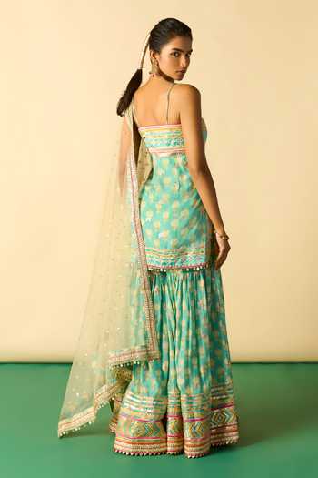 Gopi Vaid Dhriaa Strappy Short Kurta Sharara Set 