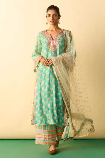 Gopi Vaid Dwiti Print Kurta Palazzo Set 