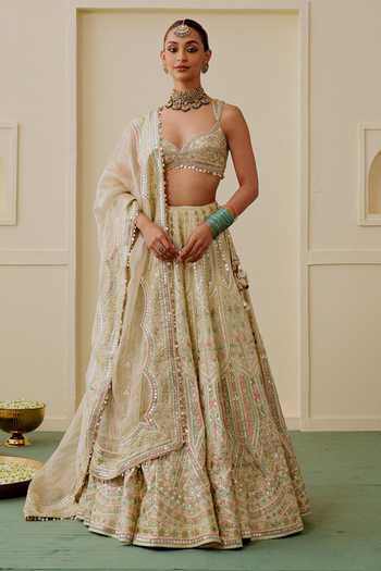 Gopi Vaid Suroor Foil Kali Embroidered Lehenga Set 