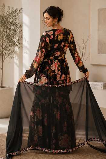 Jhambthreads Floral Print Kurta Set 