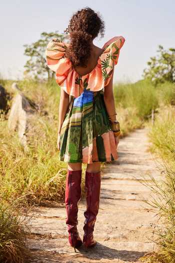 ZiP by Payal & Zinal Dessert Daisy Dance Puff Sleeve Dress 