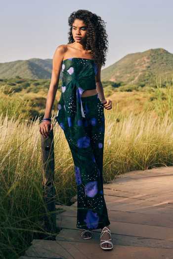 Buy ZiP by Payal & Zinal Green Cotton, Linen Wildflower Wonder Print Pant Online at Aza Fashions Buy_ZiP by Payal & Zinal_Green Cotton, Linen Wildflower Wonder Print Pant _Online_at_Aza_Fashions