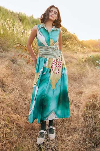 ZiP by Payal & Zinal Mermaids Whisper Print Dress
