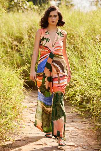 ZiP by Payal & Zinal Sandy Sundays Print Top With Pant