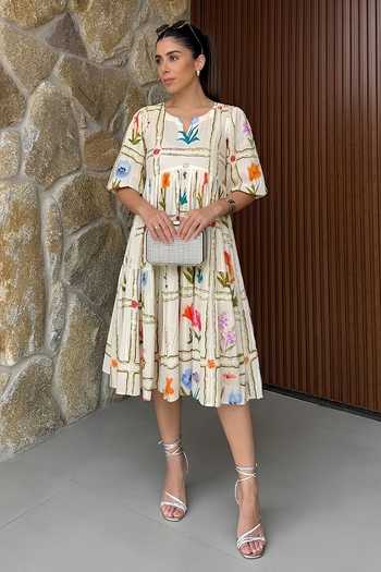 Poppi Tiered Floral Print Dress