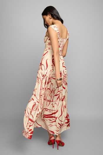 Poppi Abstract Print Bemberg Silk Dress 