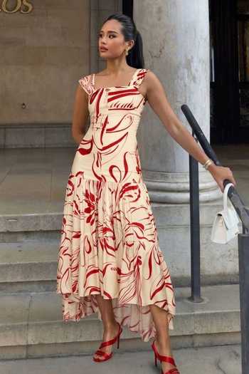 Poppi Abstract Print Bemberg Silk Dress 
