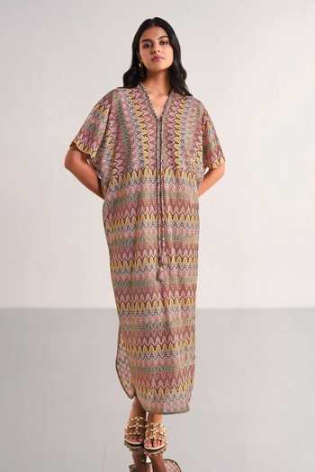 Dash And Dot Crochet Knit Maxi Dress 