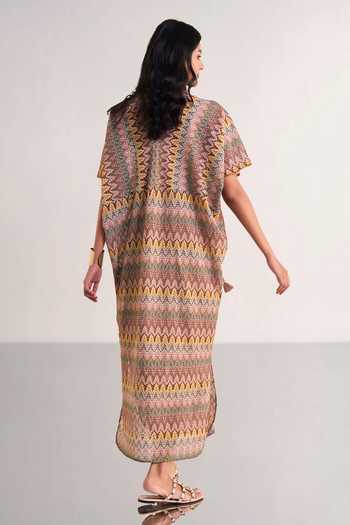 Dash And Dot Crochet Knit Maxi Dress 