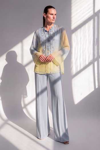 Nikita Mhaisalkar Embroidered Silk Organza Shirt & Pant Set 