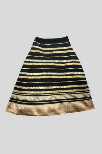 Shop Pinkcow designs pvt ltd Black Silk, Cotton, Velvet, Lace Gota Patti Work Lehenga Set Online at Aza Fashions Shop_Pinkcow designs pvt ltd_Black Silk, Cotton, Velvet, Lace Gota Patti Work Lehenga Set _Online_at_Aza_Fashions